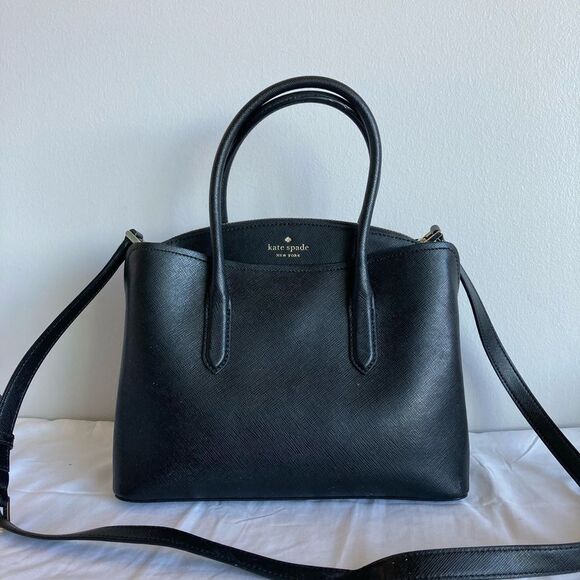 KATE SPADE Black Leather Satchel Madison Dumpling Dolly Phoebe Tote Crossbody - Picture 11 of 11